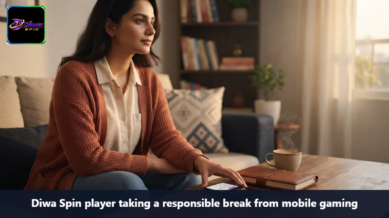 Diwa Spin player taking a responsible break from mobile gaming